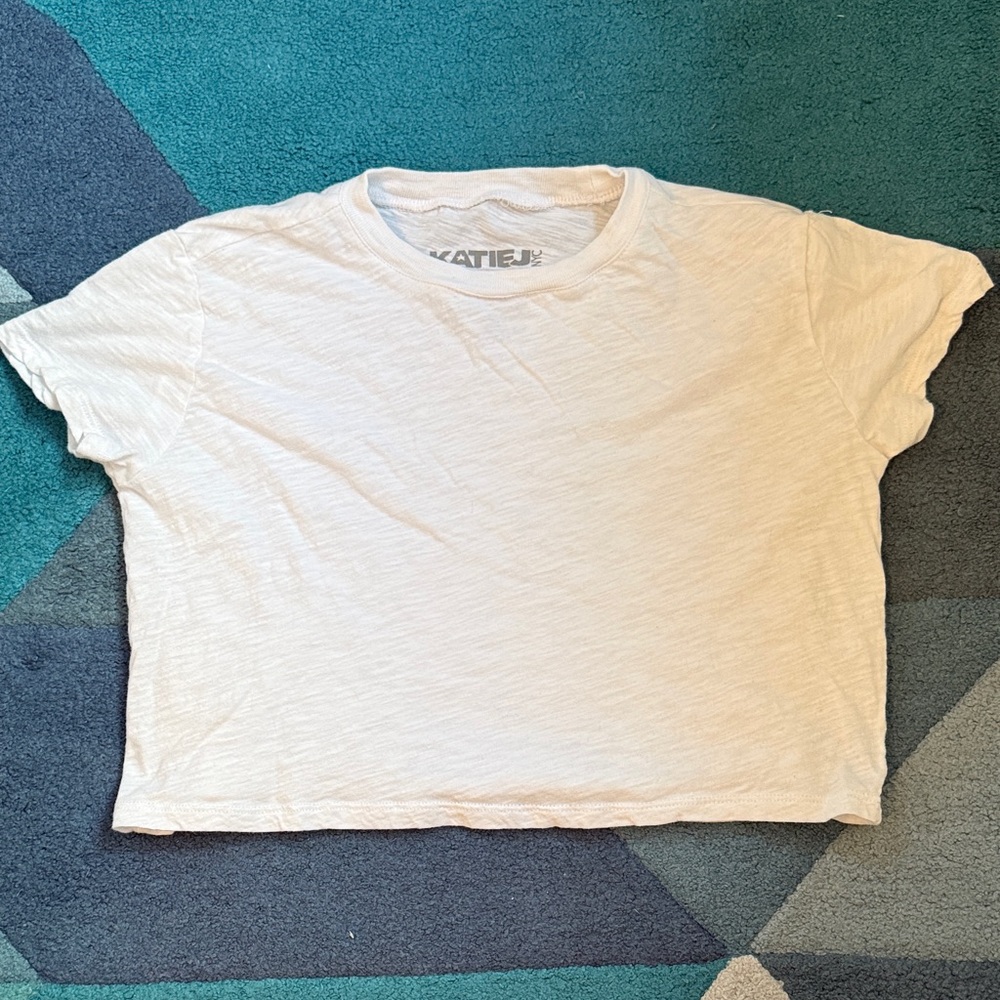 Katie J NYC Girls White Cotton Tee